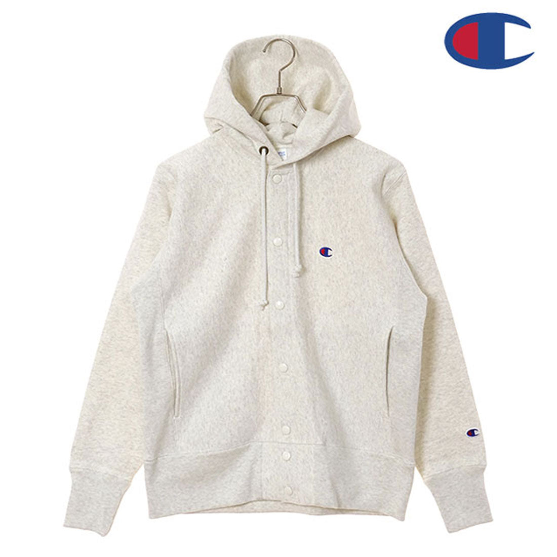 チャンピオン Champion REVERSE WEAVE SNAP HOODED SWEATSHIRT OATMEAL [C3-A120 FW25] （OATMEAL） OATMEAL