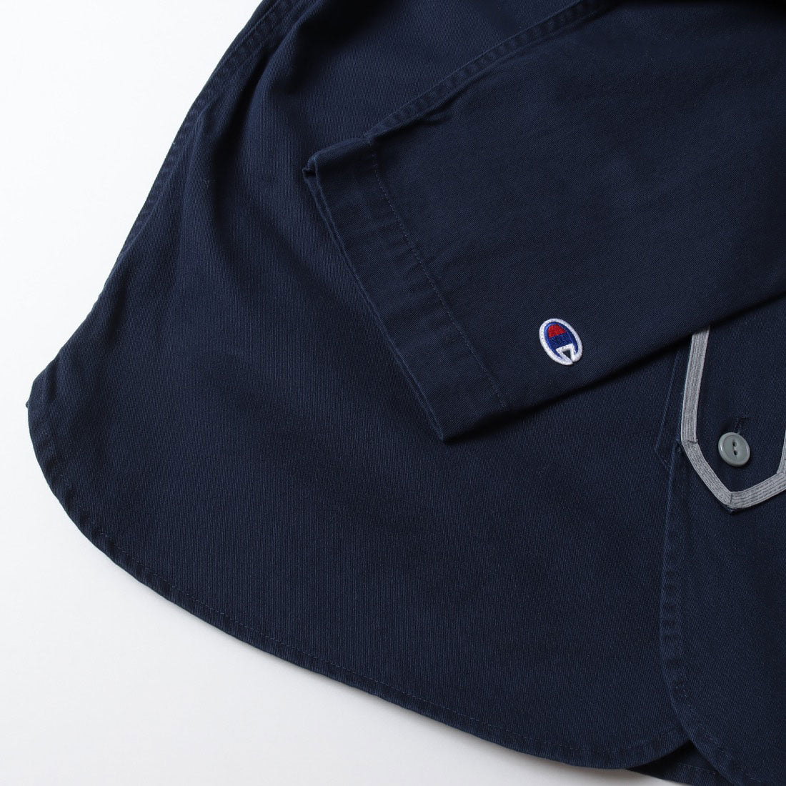 チャンピオン Champion C3-C409 ベースボールシャツ 長袖シャツ （ネイビー） ネイビー