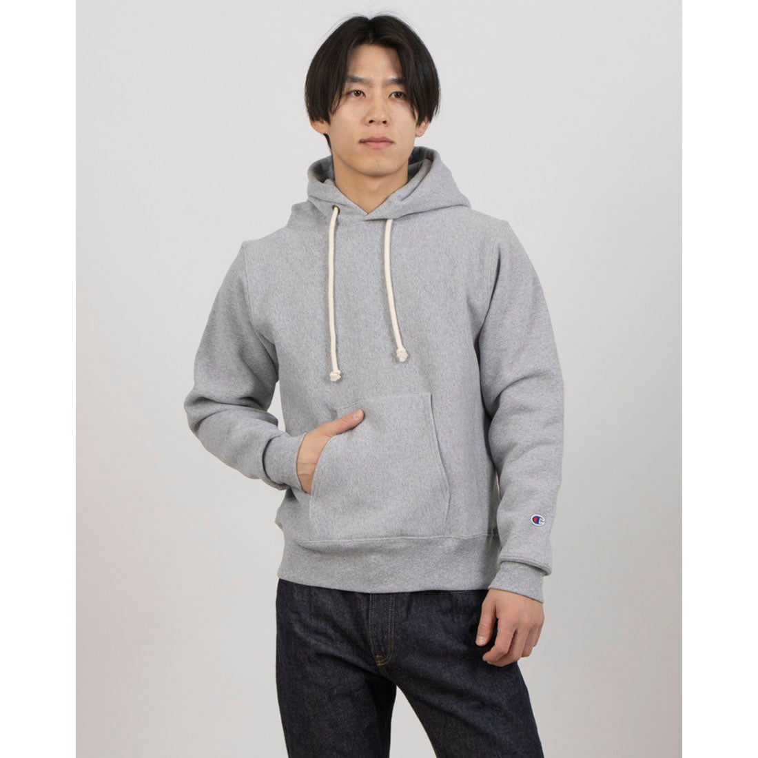 チャンピオン Champion C5-A101 リバースウィーブ（R） フーデッドスウェットシャツ パーカー （オックスフォードグレー） オックスフォードグレー