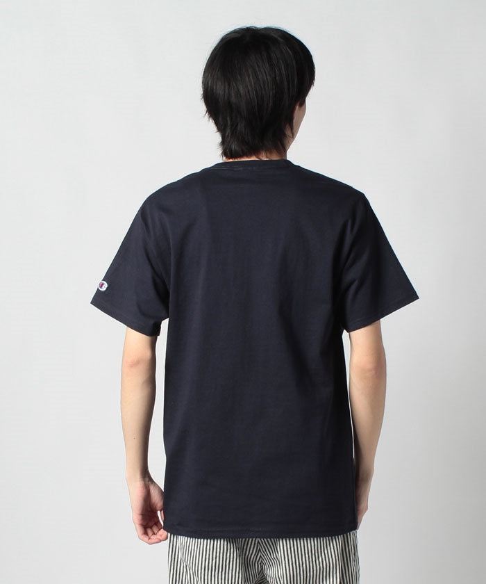 チャンピオン Champion 5.2オンス トップス Tシャツ 半袖 ワンポイント 無地 刺繍 コットン100% クルーネック シンプル T425