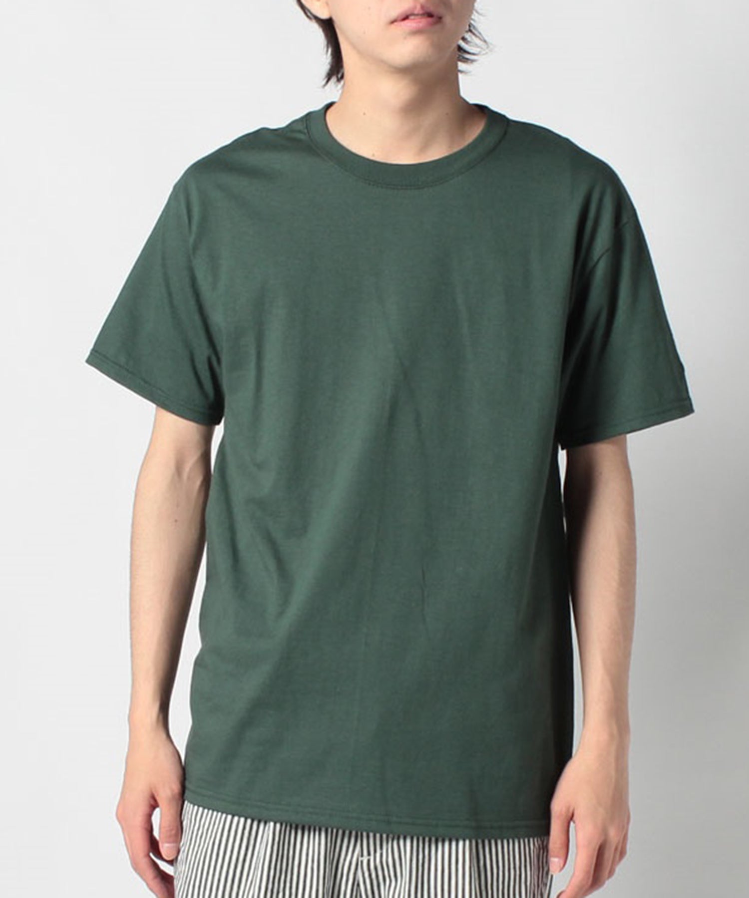 チャンピオン Champion 5.2オンス トップス Tシャツ 半袖 ワンポイント 無地 刺繍 コットン100% クルーネック シンプル T425