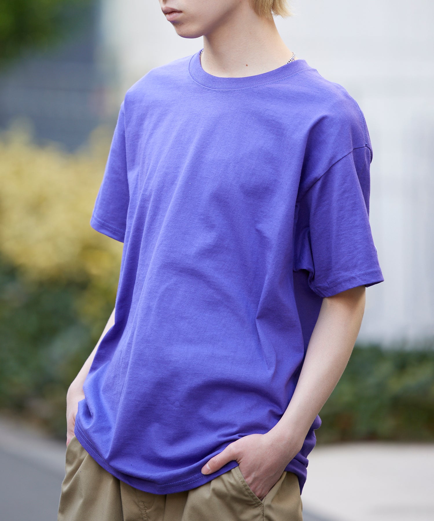 チャンピオン Champion Authentic TーSHIRTS チャンピオン ワンポイントロゴ Tシャツ T425 （パープル） パープル