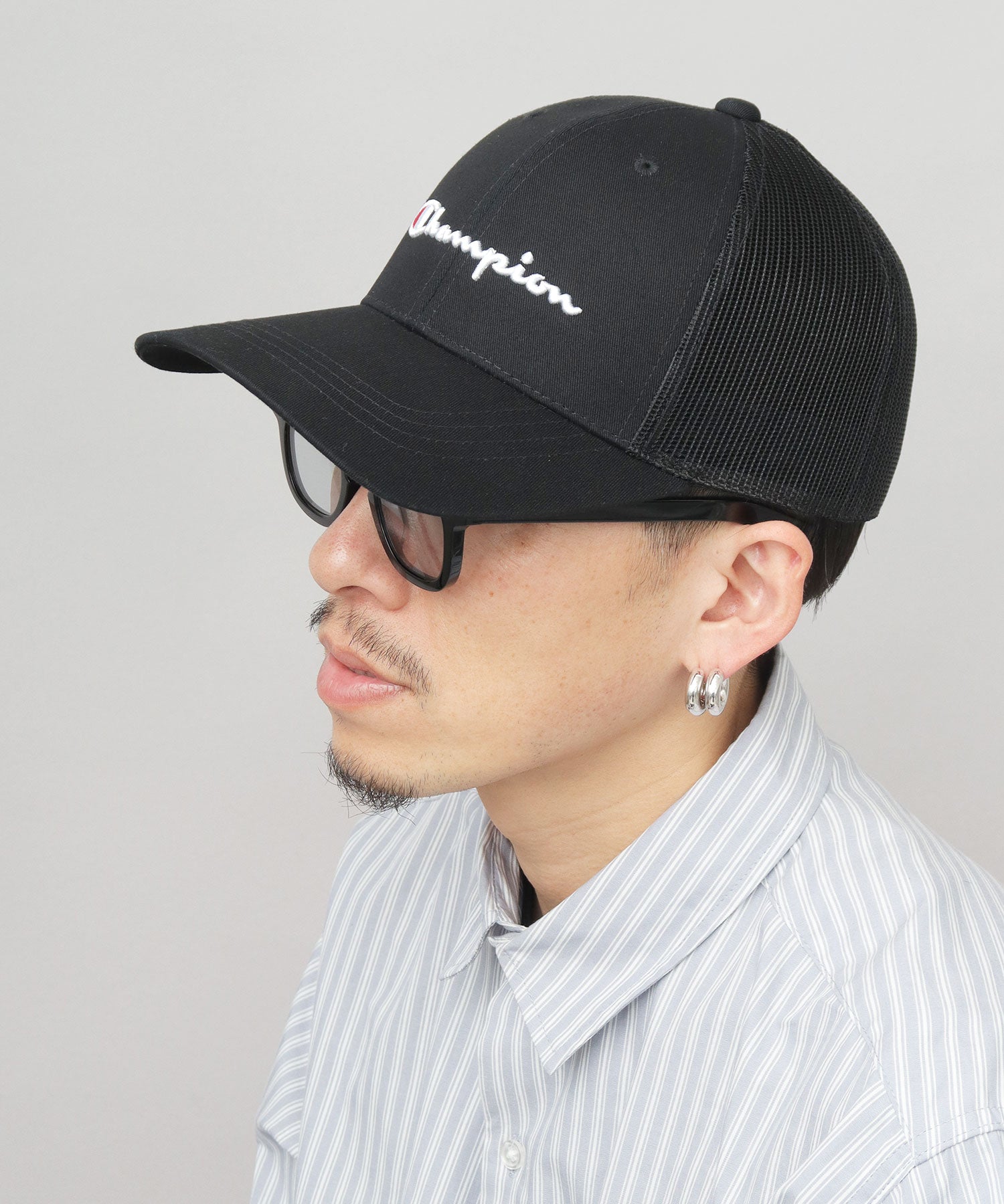 チャンピオン Champion ツイル ロングビル メッシュキャップ つば長 深め （ネイビー） ネイビー