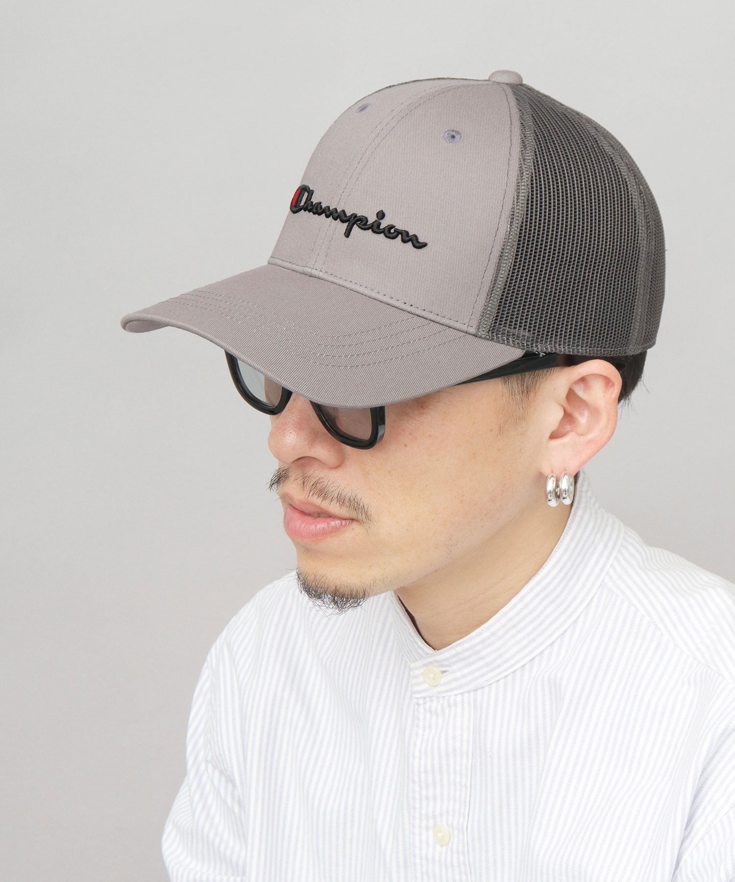 チャンピオン Champion ツイル ロングビル メッシュキャップ つば長 深め （ネイビー） ネイビー