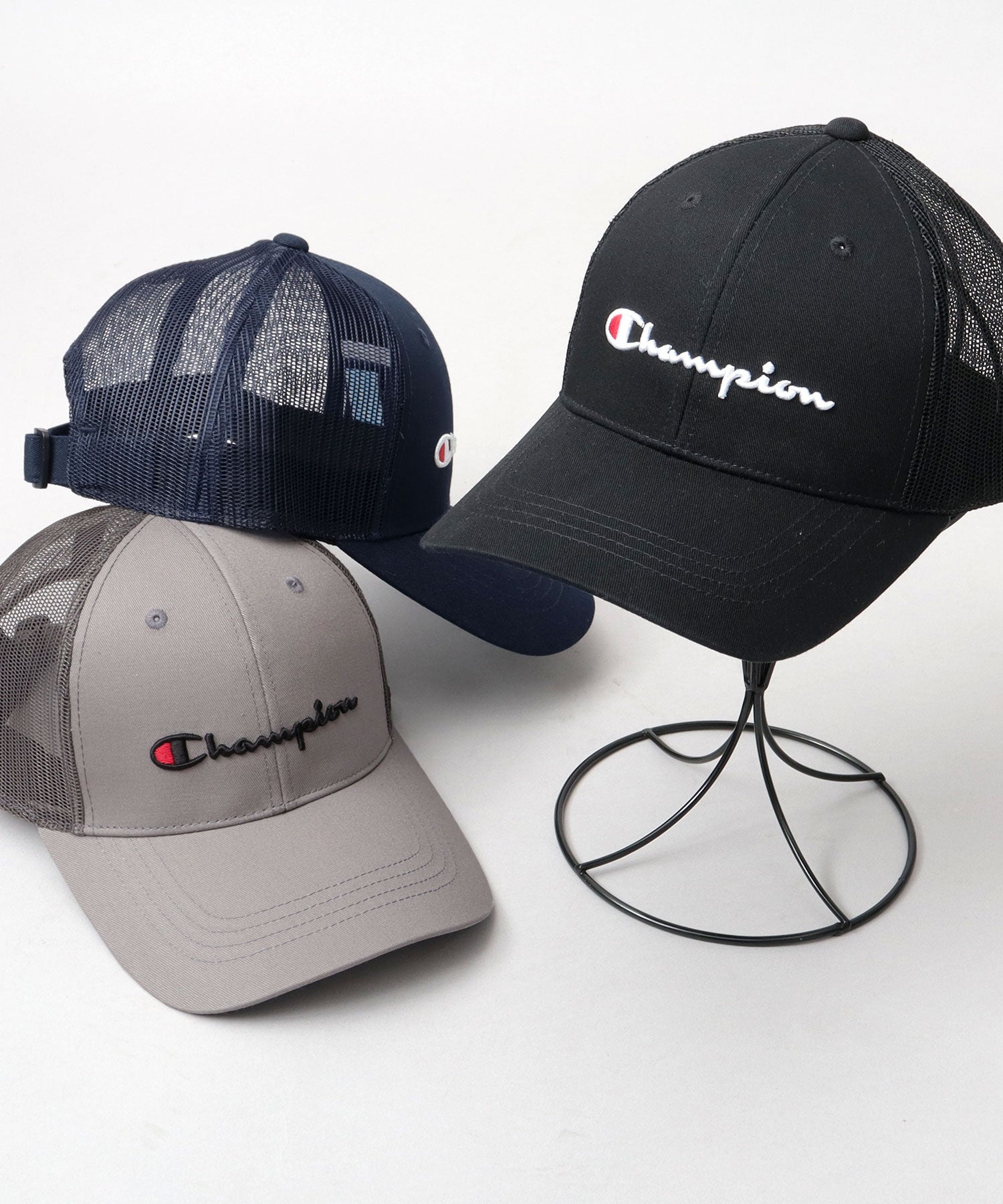 チャンピオン Champion ツイル ロングビル メッシュキャップ つば長 深め （ネイビー） ネイビー