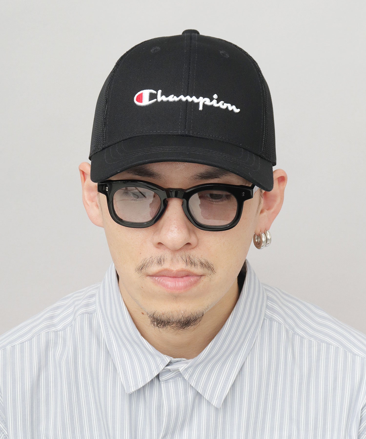 チャンピオン Champion ツイル ロングビル メッシュキャップ つば長 深め （ネイビー） ネイビー