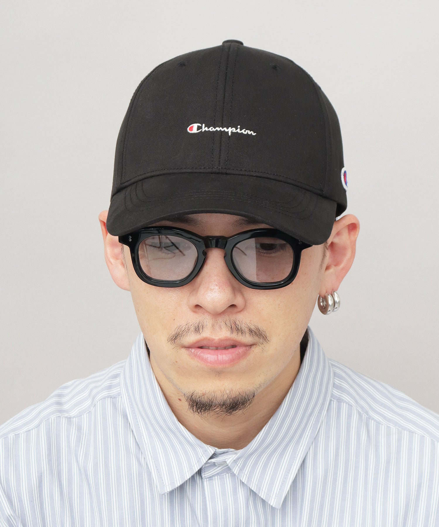 チャンピオン Champion ツイル ロングビル トラッカーキャップ つば長 深め （ブラック） ブラック