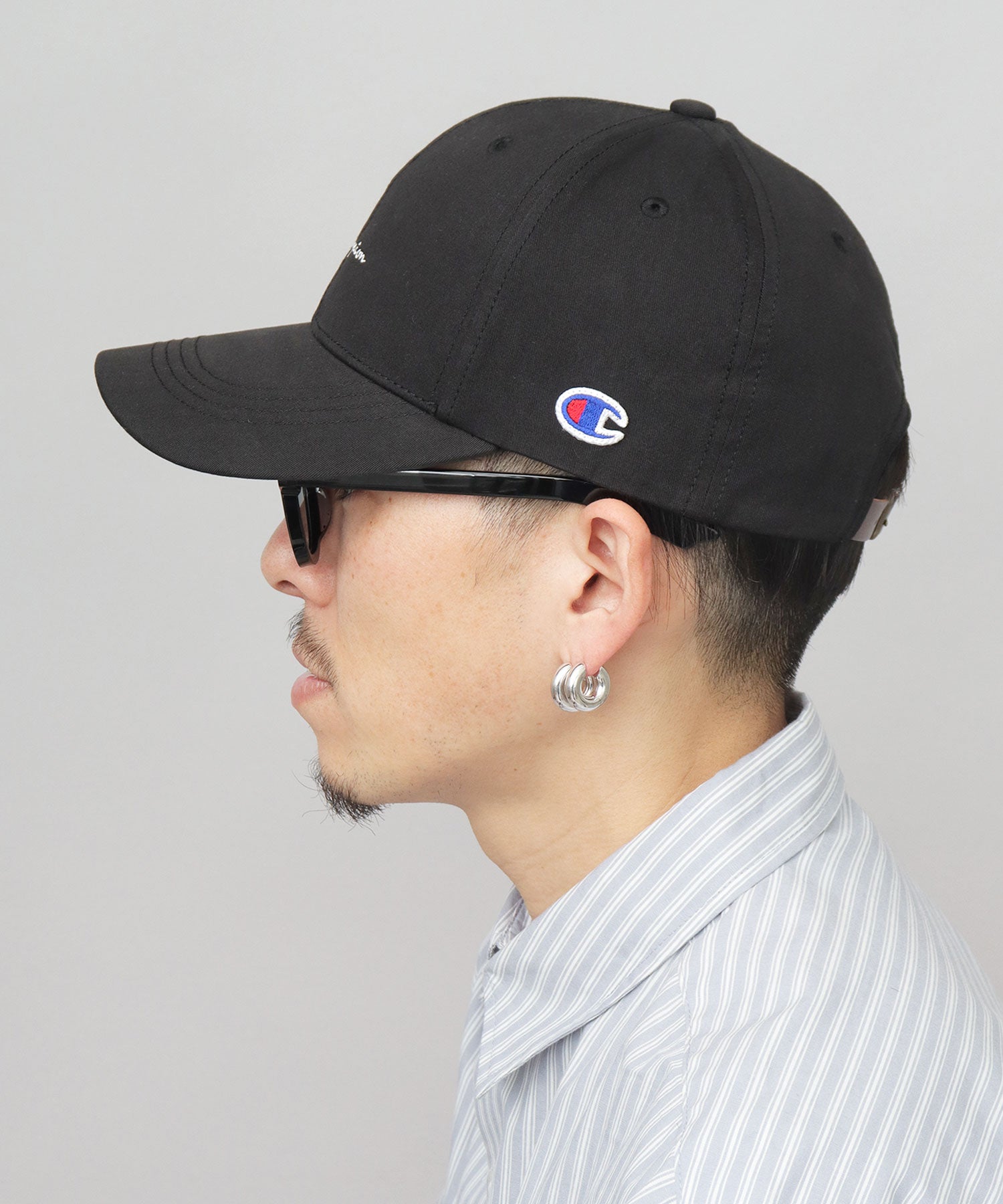 チャンピオン Champion ツイル ロングビル トラッカーキャップ つば長 深め （ブラック） ブラック