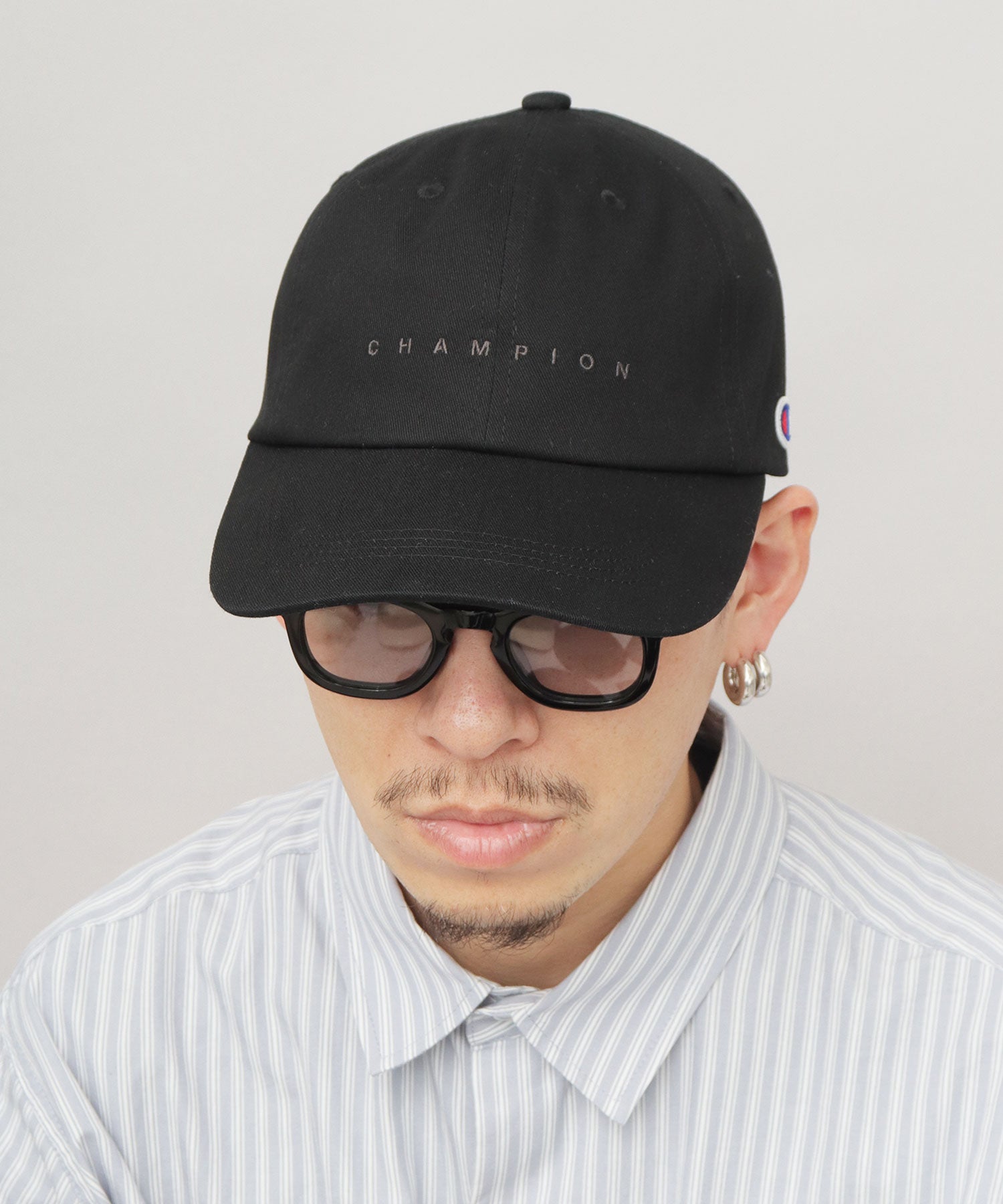 チャンピオン Champion ツイル ロングビル ハイキャップ つば長 深め （ブラック） ブラック