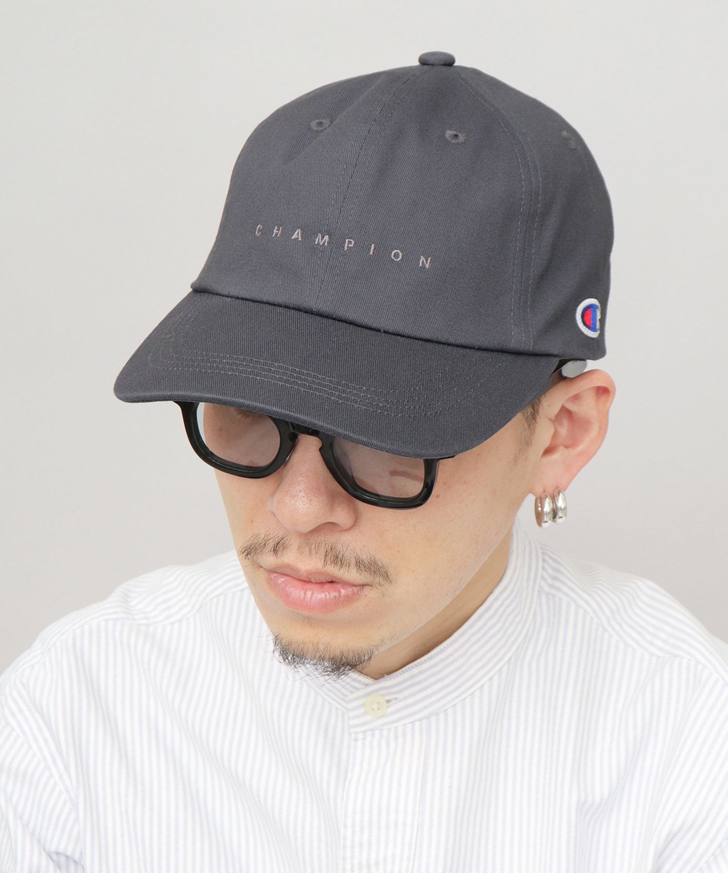 チャンピオン Champion ツイル ロングビル ハイキャップ つば長 深め （ブラック） ブラック