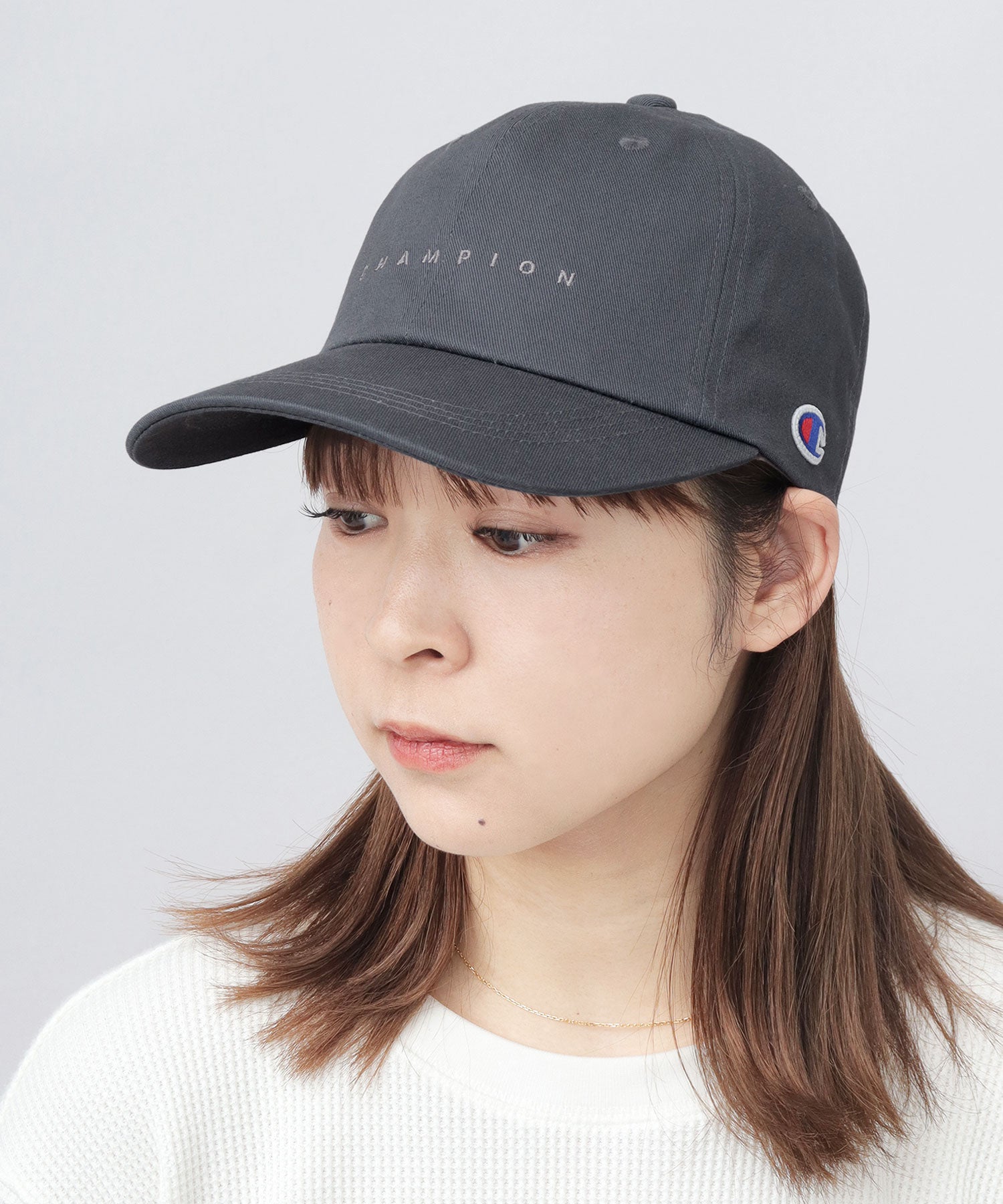 チャンピオン Champion ツイル ロングビル ハイキャップ つば長 深め （ブラック） ブラック
