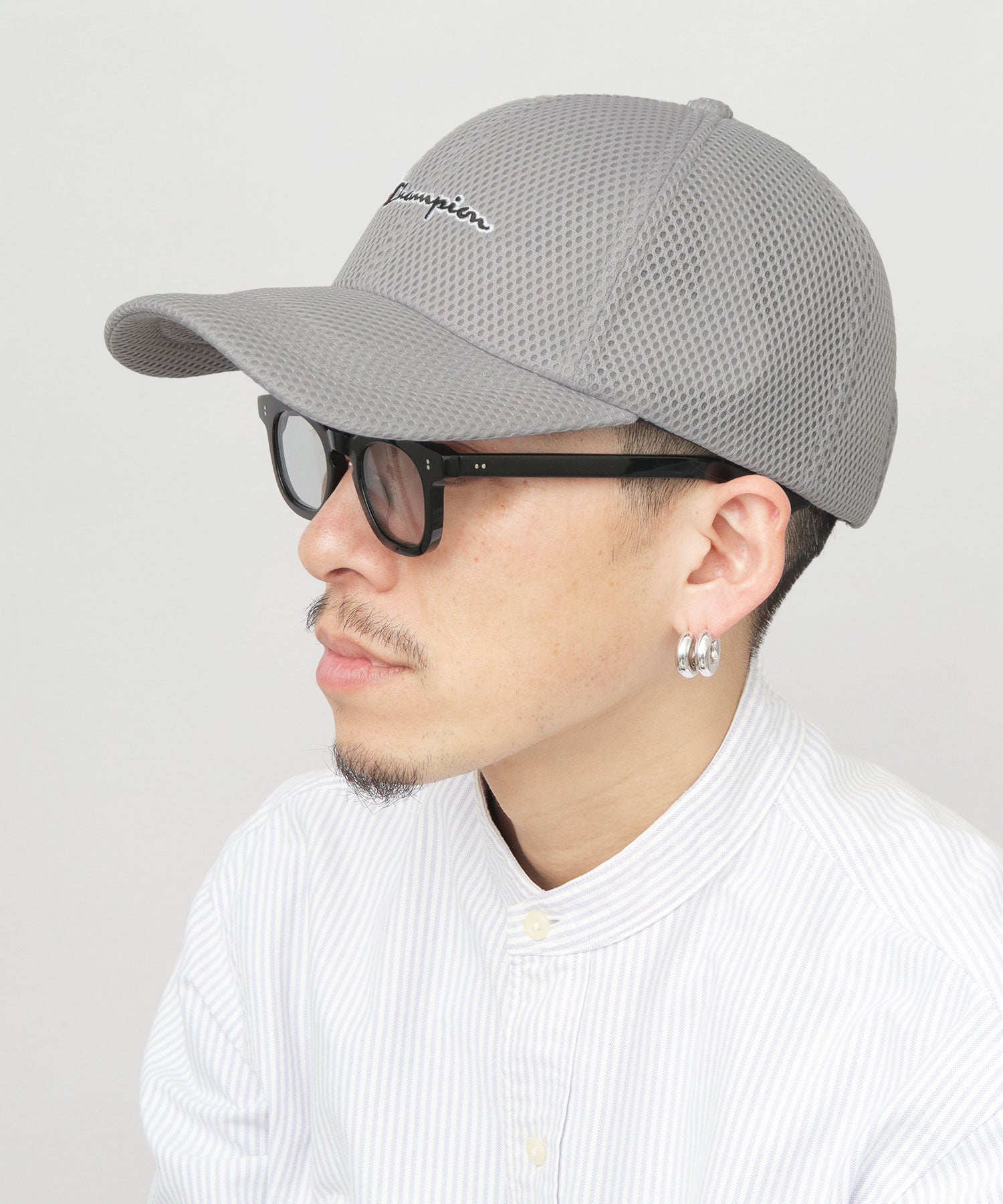 チャンピオン Champion ロングビル パフメッシュキャップ つば長 深め （ブラック） ブラック