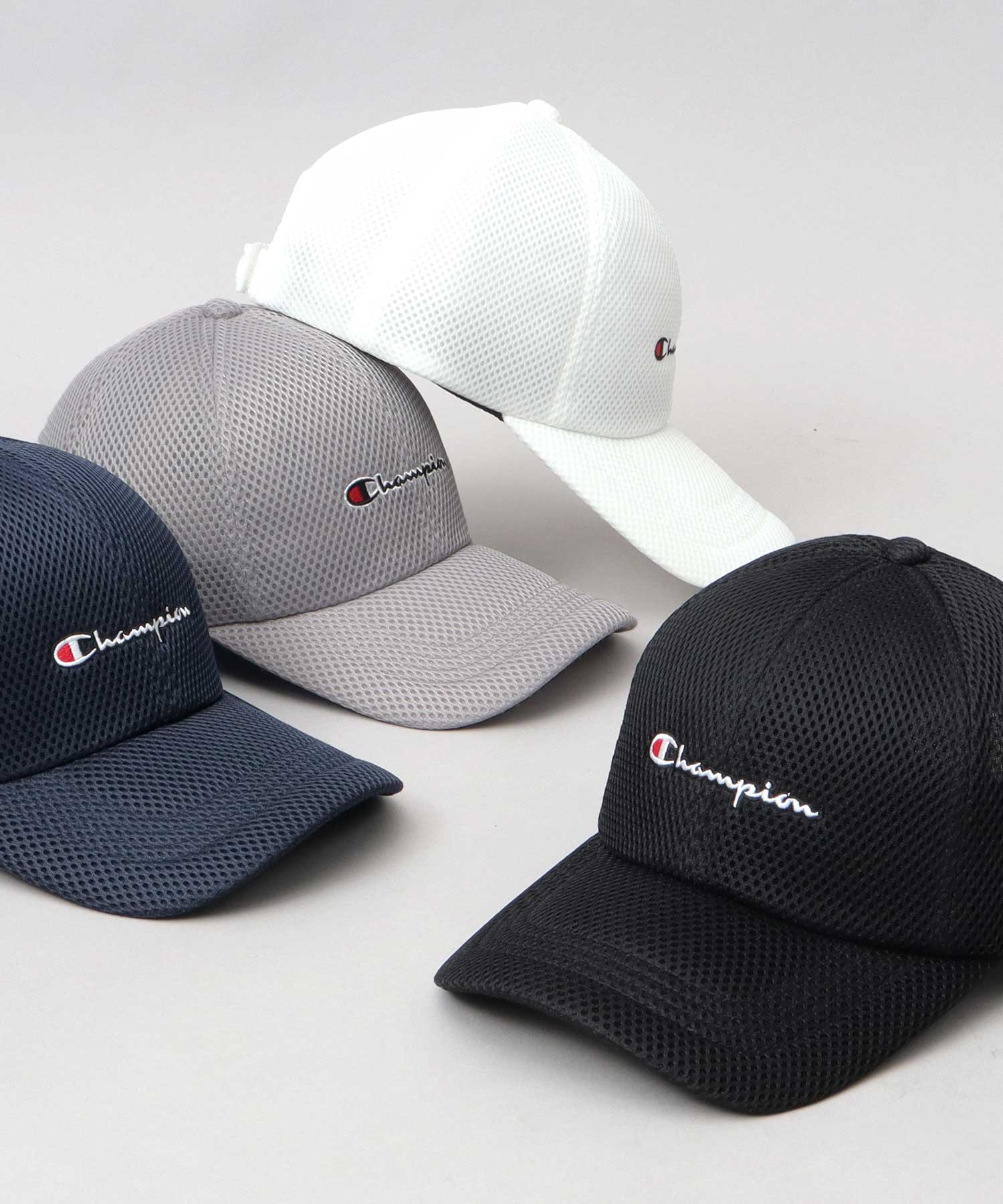 チャンピオン Champion ロングビル パフメッシュキャップ つば長 深め （ブラック） ブラック