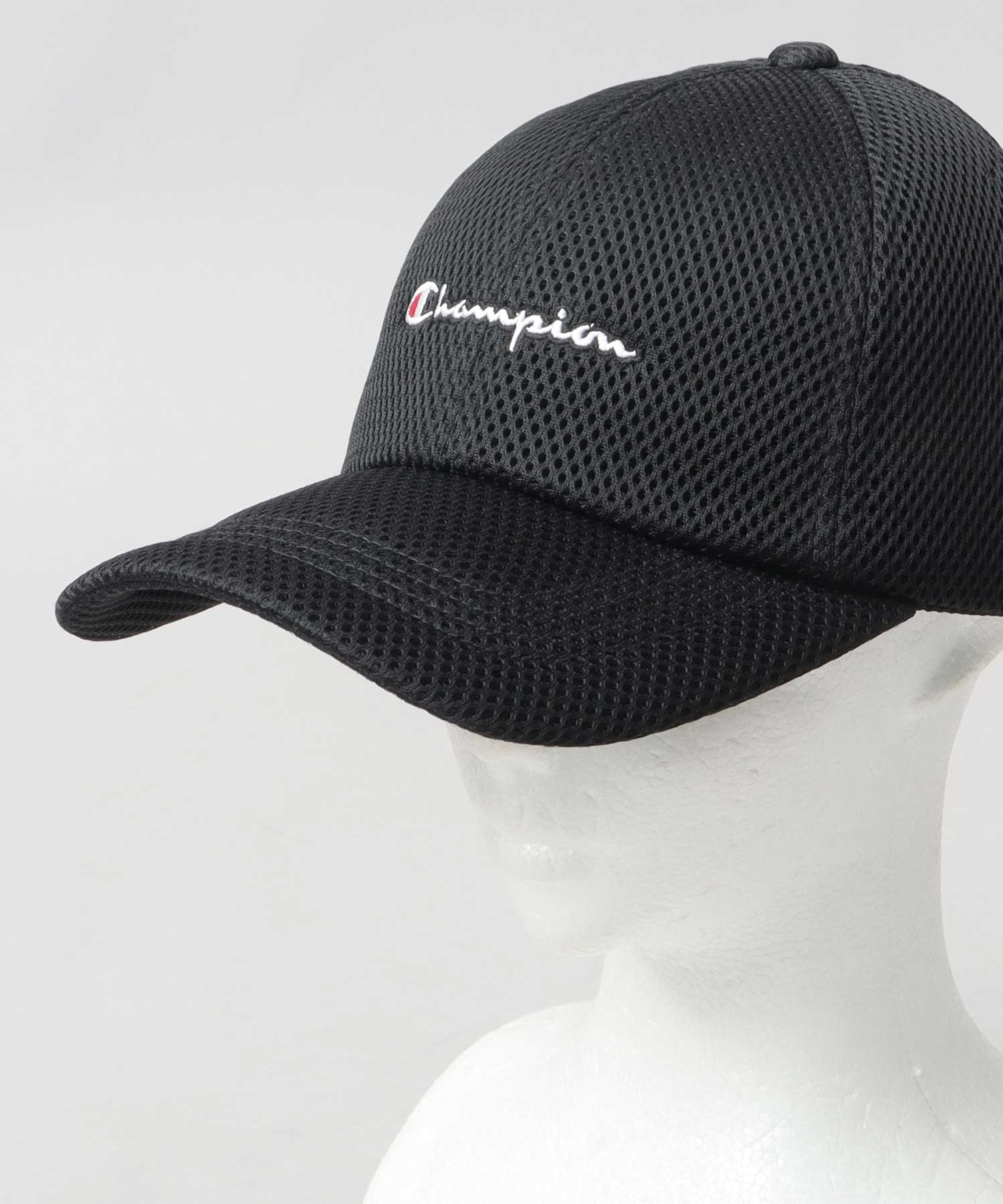 チャンピオン Champion ロングビル パフメッシュキャップ つば長 深め （ブラック） ブラック