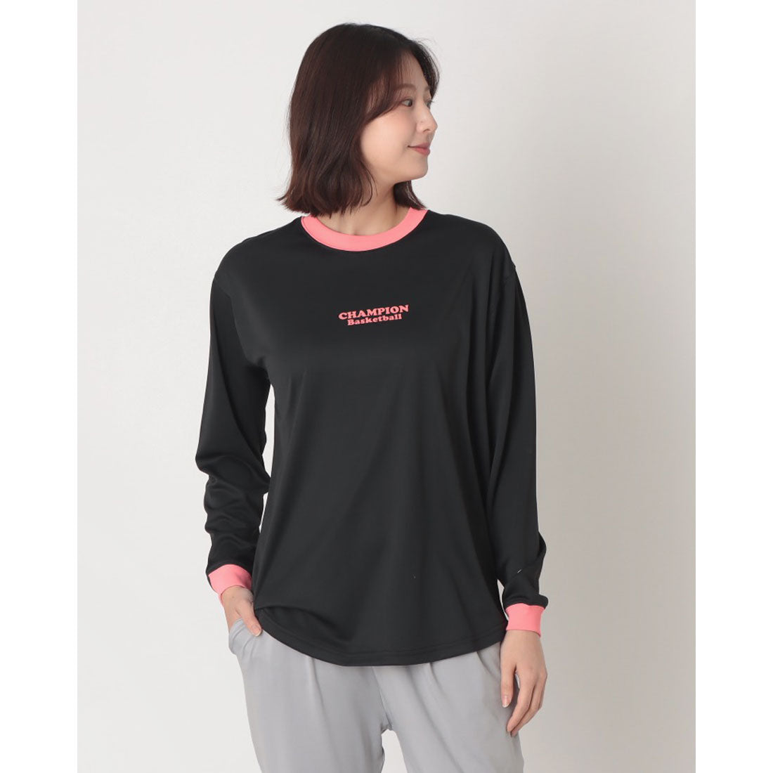 チャンピオン Champion ロングスリーブTシャツ 長袖Tシャツ （ブラック） ブラック