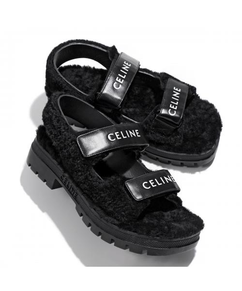 セリーヌ CELINE CELINE ストラップサンダル LEO レオ 350813699C シアリング （38NO/Black/ブラック） 38NO/Black/ブラック