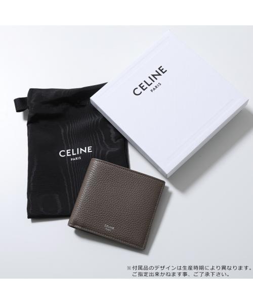 セリーヌ CELINE CELINE 二つ折り財布 10B653GTZ レザー （09SR/Souris-グレージュ） 09SR/Souris-グレージュ