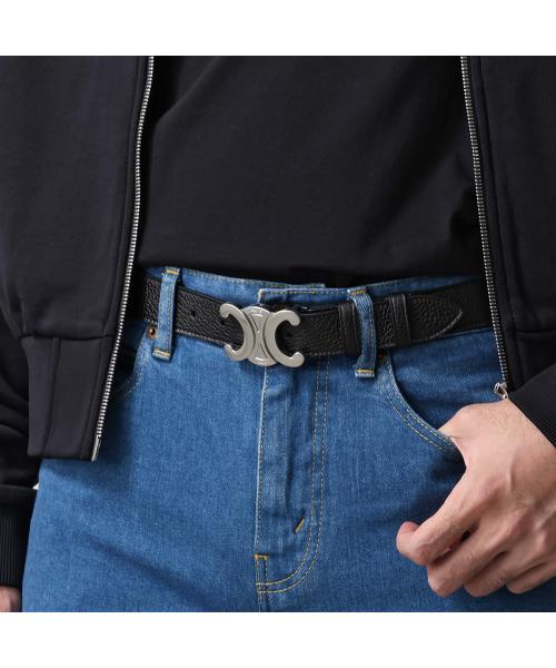 セリーヌ CELINE CELINE ナローベルト Triomphe トリオンフ 45BIE3AUY （38SI/Black-ブラック） 38SI/Black-ブラック