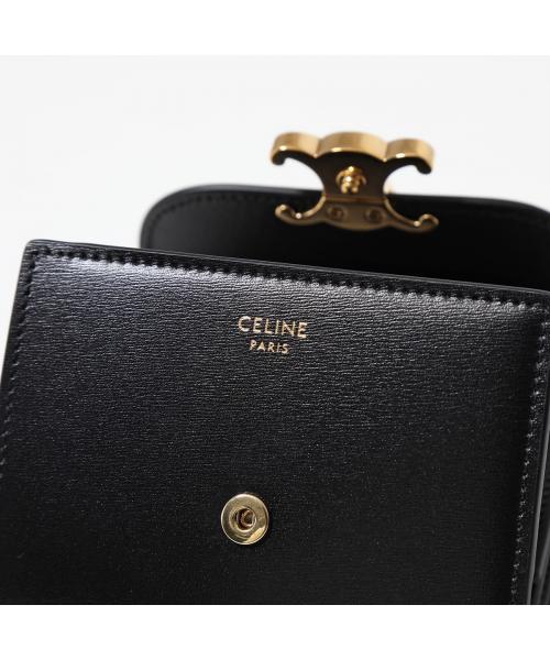 セリーヌ CELINE CELINE 二つ折り財布 Small Flap Wallet 10D783DPV （38NO/Black） 38NO/Black