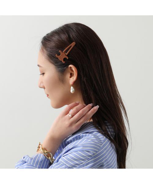 セリーヌ CELINE CELINE ヘアクリップ Large Snap Hair Clip 460PT6CSC （03GR/Camel/Gold/ブラウン） 03GR/Camel/Gold/ブラウン