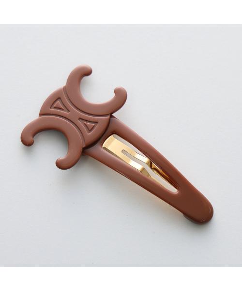 セリーヌ CELINE CELINE ヘアクリップ Large Snap Hair Clip 460PT6CSC （03GR/Camel/Gold/ブラウン） 03GR/Camel/Gold/ブラウン