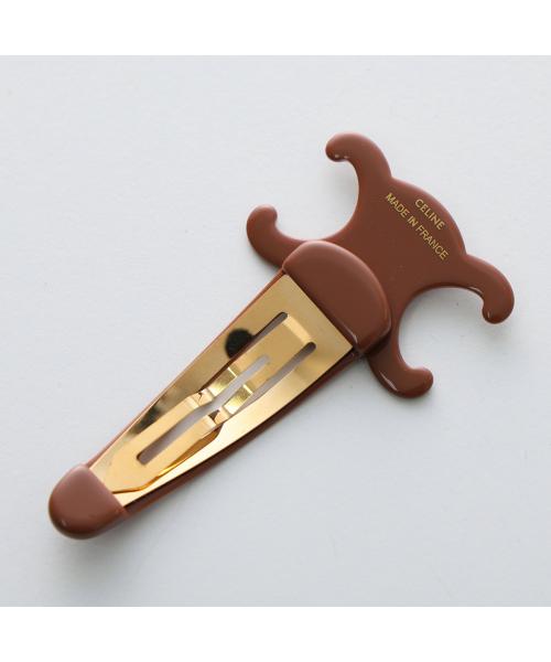 セリーヌ CELINE CELINE ヘアクリップ Large Snap Hair Clip 460PT6CSC （03GR/Camel/Gold/ブラウン） 03GR/Camel/Gold/ブラウン