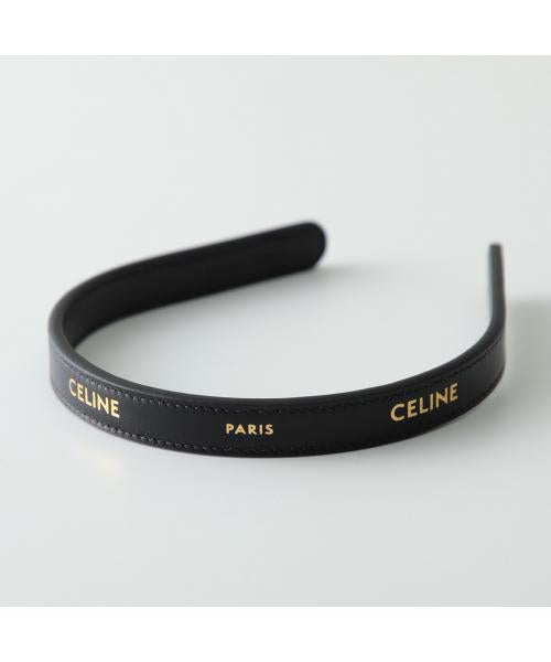 セリーヌ CELINE CELINE カチューシャ B104C2L87 レザー ヘアバンド （38NG/BLACK-GOLD） 38NG/BLACK-GOLD
