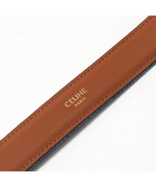セリーヌ CELINE CELINE ナローベルト MEDIUM 25MM ミディアム 45BLW2AQ1 （05DT/Denim-Tan/ブルー） 05DT/Denim-Tan/ブルー