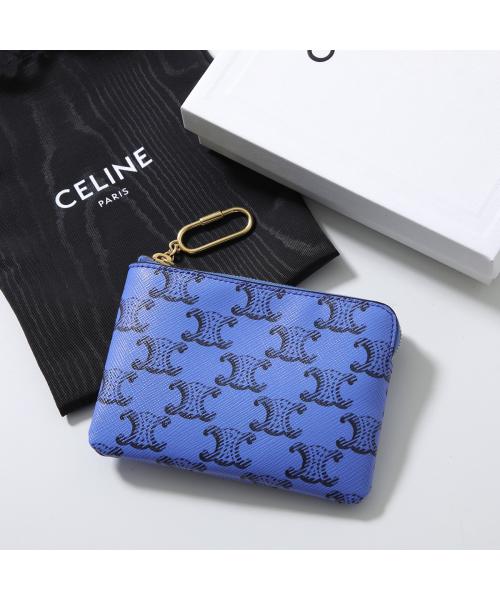 セリーヌ CELINE CELINE コインケース 10C662GWH キーリング付き （07AI/BlueBlack） 07AI/BlueBlack