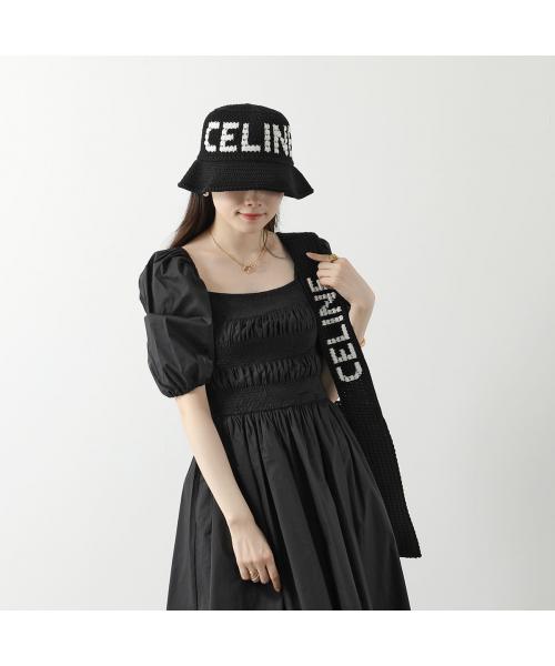 セリーヌ CELINE CELINE バケットハット 2AE5S817X クロシェ ニット帽 （38EC/ブラック） 38EC/ブラック