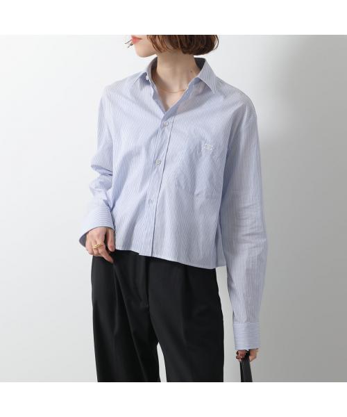 セリーヌ CELINE CELINE シャツ 2C837466X 長袖 クロップド ストライプ （01JP/ライトブルー） 01JP/ライトブルー