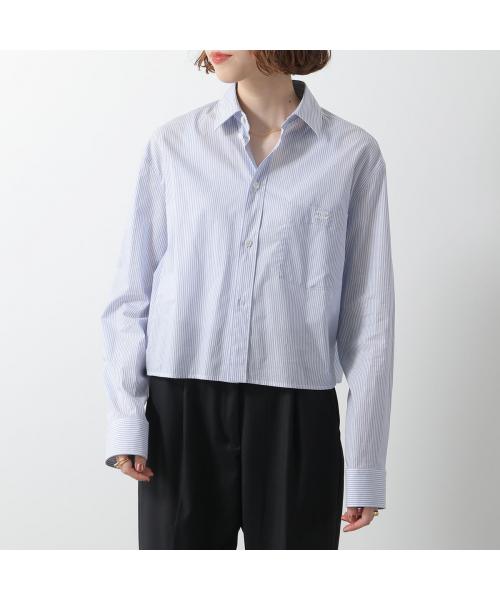 セリーヌ CELINE CELINE シャツ 2C837466X 長袖 クロップド ストライプ （01JP/ライトブルー） 01JP/ライトブルー