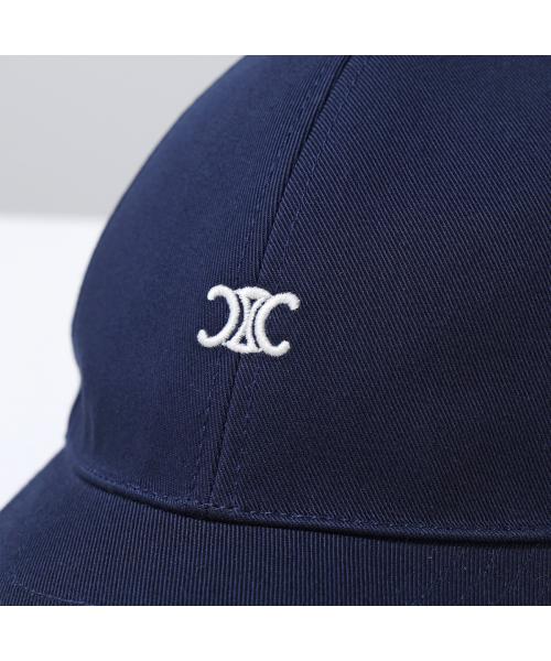 CELINE 帽子 ネイビー色 ウール＆カシミヤ☆男女兼用 CELINE（セリーヌ） 未使用品 タグ付き CABLE-KNIT TRIOMPHE BEANIE IN