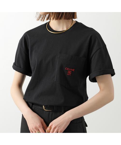 セリーヌ CELINE CELINE Tシャツ RX0I31242 半袖 カットソー ロゴT （GDX7/ブラック） GDX7/ブラック
