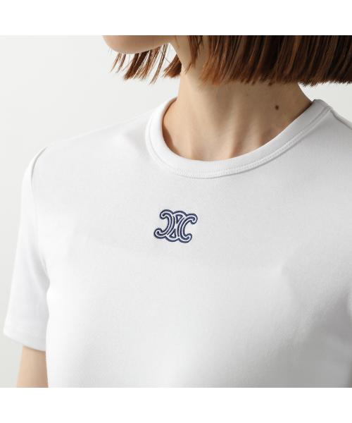 セリーヌ CELINE CELINE Tシャツ Triomphe RX0IX1407 半袖 カットソー （01MA/ホワイト） 01MA/ホワイト