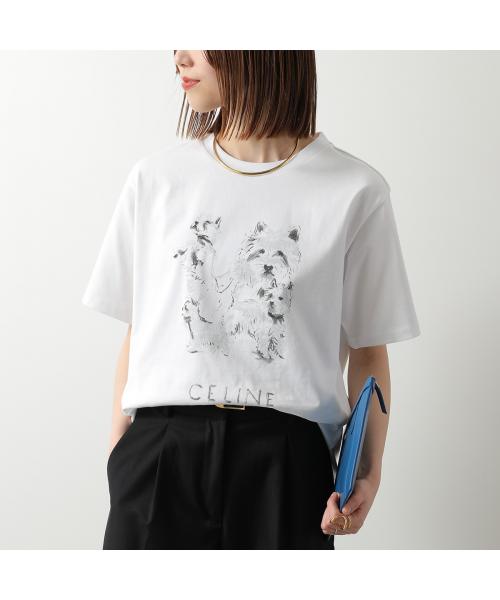 セリーヌ CELINE CELINE 半袖 Tシャツ RX0IH1242 ロゴ クルーネック （01GD/ホワイト） 01GD/ホワイト