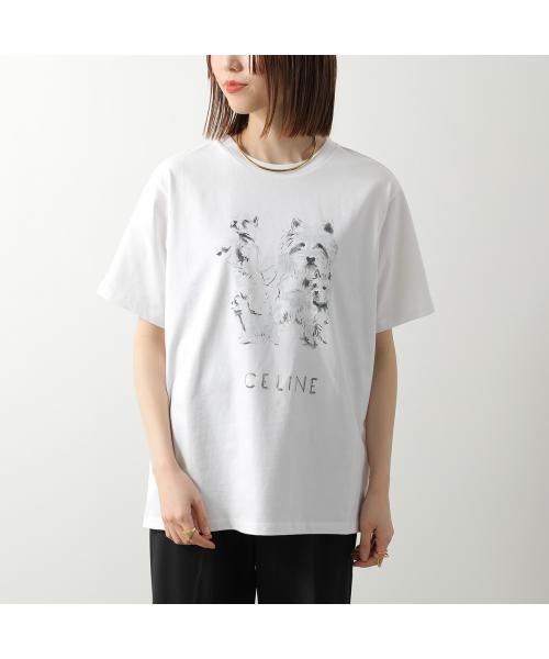 セリーヌ CELINE CELINE 半袖 Tシャツ RX0IH1242 ロゴ クルーネック （01GD/ホワイト） 01GD/ホワイト