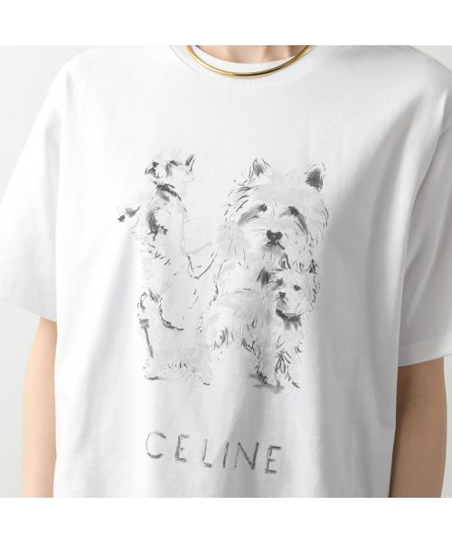 セリーヌ CELINE CELINE 半袖 Tシャツ RX0IH1242 ロゴ クルーネック （01GD/ホワイト） 01GD/ホワイト