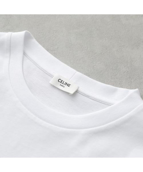 セリーヌ CELINE CELINE 半袖 Tシャツ RX0IH1242 ロゴ クルーネック （01GD/ホワイト） 01GD/ホワイト
