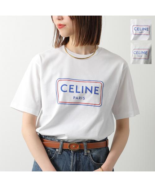 セリーヌ CELINE CELINE 半袖 Tシャツ RX0IA507Z ロゴ クルーネック （GIF7/ライトグレー） GIF7/ライトグレー