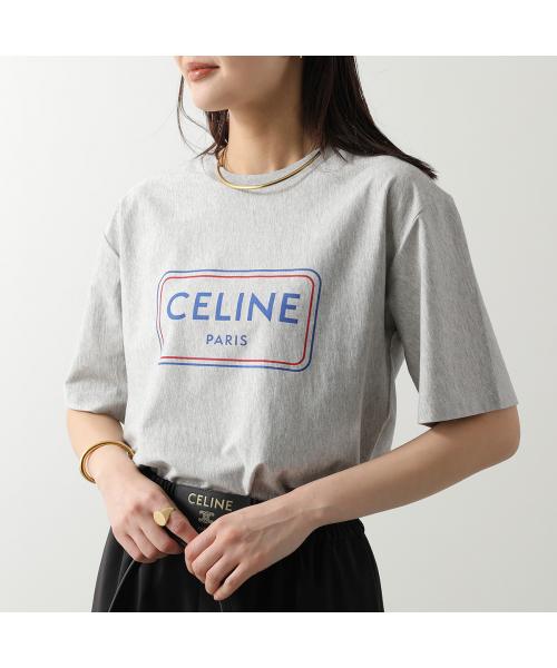 セリーヌ CELINE CELINE 半袖 Tシャツ RX0IA507Z ロゴ クルーネック （GIF7/ライトグレー） GIF7/ライトグレー