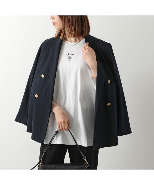 セリーヌ CELINE CELINE 長袖 Tシャツ RX0LL1242 トリオンフ ロゴ 刺繍 （01OB/ホワイト） 01OB/ホワイト