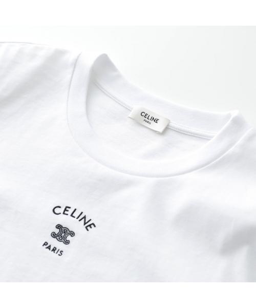 セリーヌ CELINE CELINE 長袖 Tシャツ RX0LL1242 トリオンフ ロゴ 刺繍 （01OB/ホワイト） 01OB/ホワイト