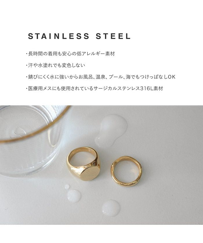 クリームドット Cream dot. モードに決まる太めチェーンのステンレス製マンテルブレスレット （ゴールド） ゴールド
