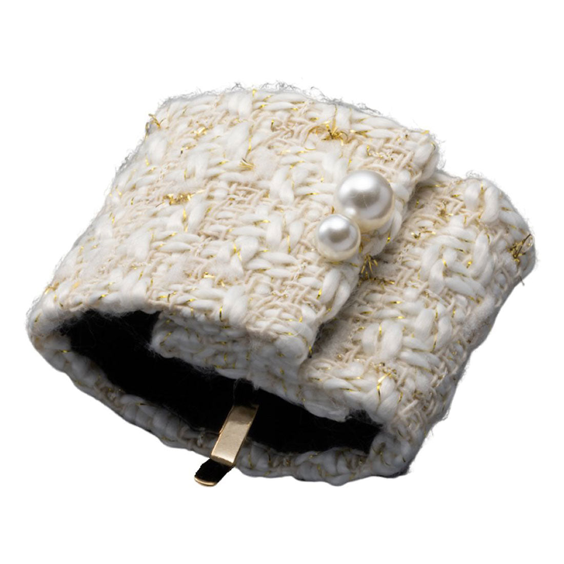 クリームドット Cream dot. シーズンライクなツイード調巻きつけ式ポニーフック （ワンサイズ：ホワイト） ワンサイズ：ホワイト