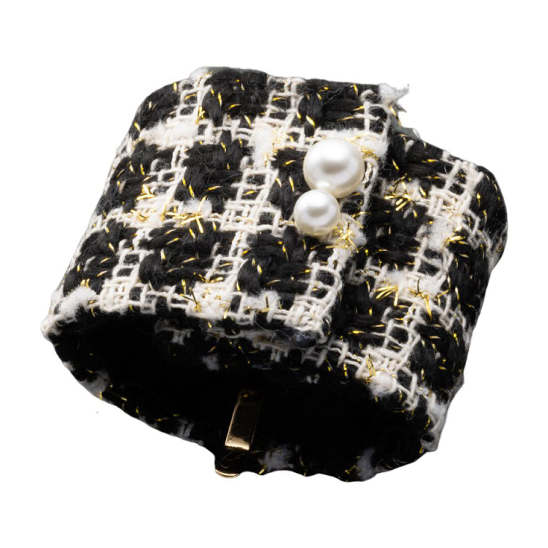 クリームドット Cream dot. シーズンライクなツイード調巻きつけ式ポニーフック （ワンサイズ：ブラック） ワンサイズ：ブラック