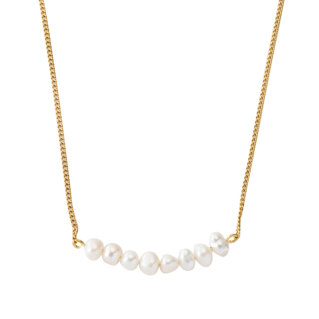 クリームドット Cream dot. ナチュラル淡水パールのステンレス製ネックレス （ワンサイズ：ゴールド） ワンサイズ：ゴールド