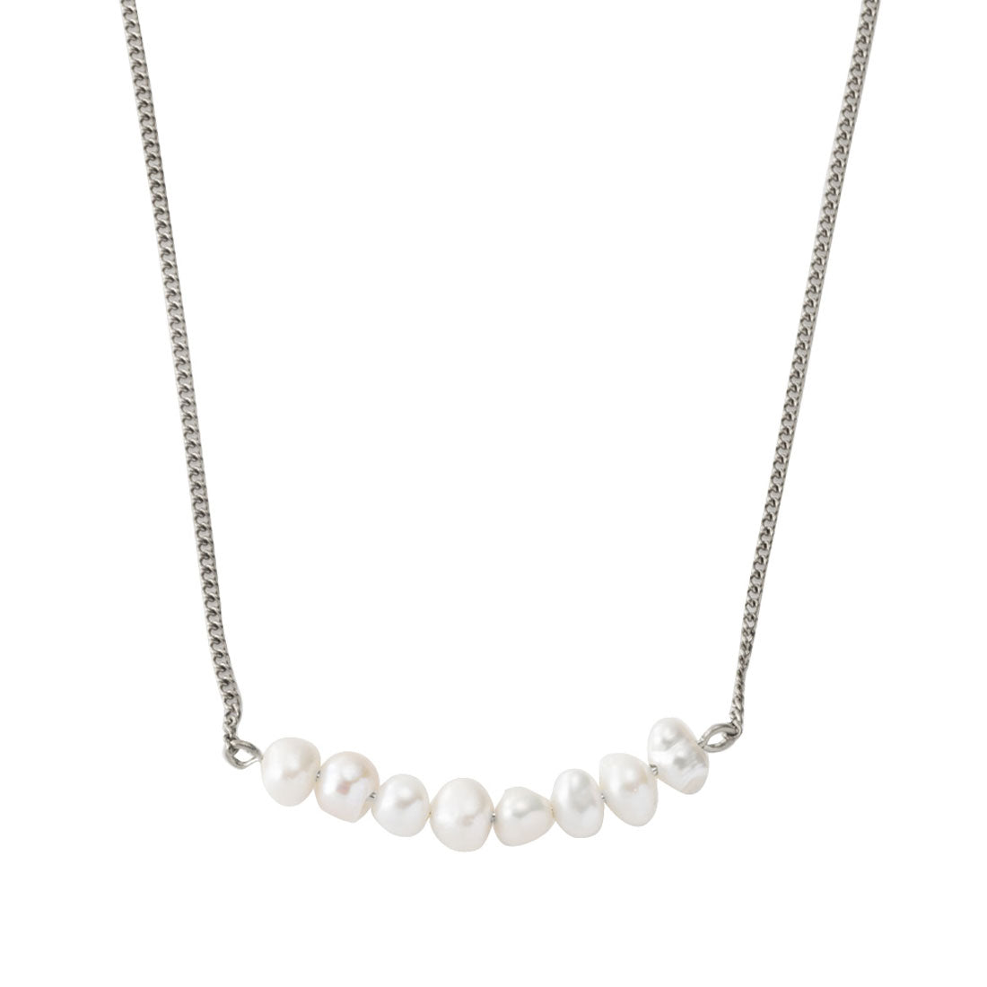 クリームドット Cream dot. ナチュラル淡水パールのステンレス製ネックレス （ワンサイズ：シルバー） ワンサイズ：シルバー