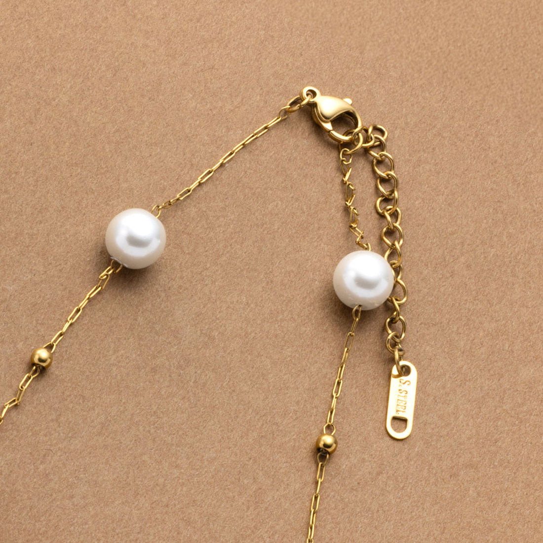 クリームドット Cream dot. ステーションパールのステンレス製ネックレス （ワンサイズ：ゴールド） ワンサイズ：ゴールド