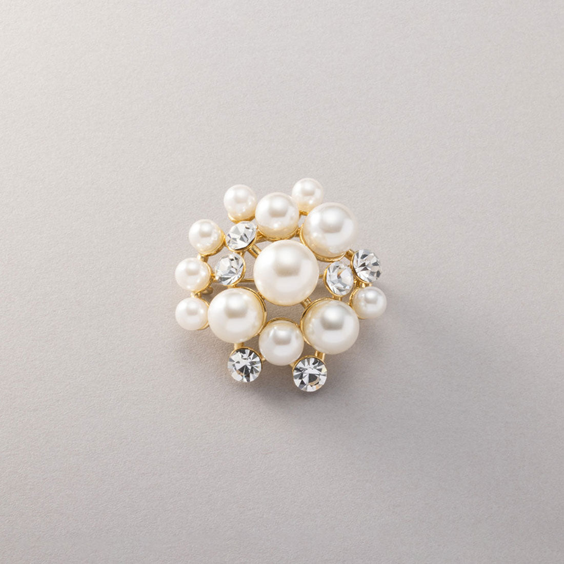 クリームドット Cream dot. 華やぐMIXパール＆ビジューのブローチ （ワンサイズ：ゴールド） ワンサイズ：ゴールド